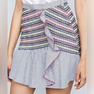 New Parker ruffle mini Skirt in Blue and pink Sz 10